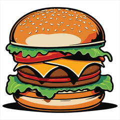 vector of burger