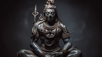 Fototapeta na wymiar Divine Manifestation: Reverent Images of Lord Shiva in Worship