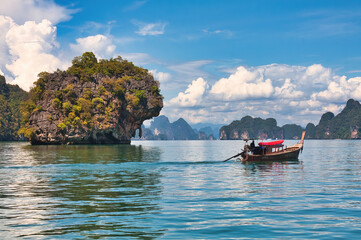 Long tail boat, Phang Nga Bay, Phuket, Thailand