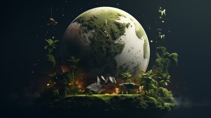 Earth Surrounded by Trees