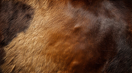 close up of brown horse fur skin texture pattern