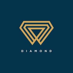 Luxury diamond logo vector design element icon with creative style