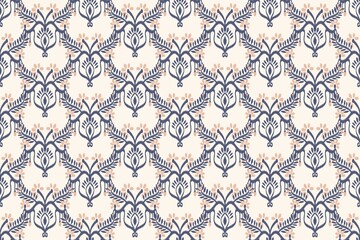 Ikat Flower Pattern Ethnic Geometric native tribal boho motif aztec textile fabric carpet mandalas African