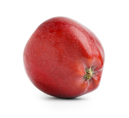 Fresh red apple on white background