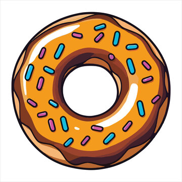 recommend clip art: vector of donut