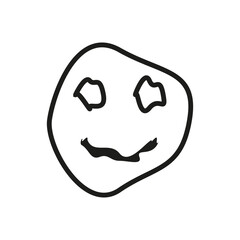 Smile face. Satisfy sign of people. Vector illustration. EPS 10.