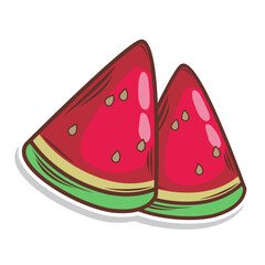 Watermelon doodle hand draw, vector illustration
