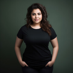 The young plus size woman