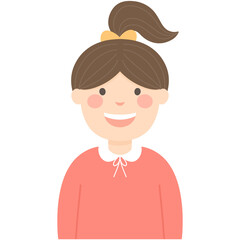 Illustration of a brunette woman