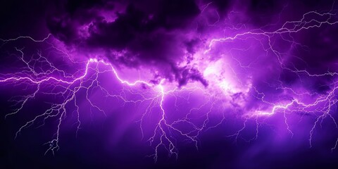 Purple lightning against a backdrop, Generative AI  - obrazy, fototapety, plakaty
