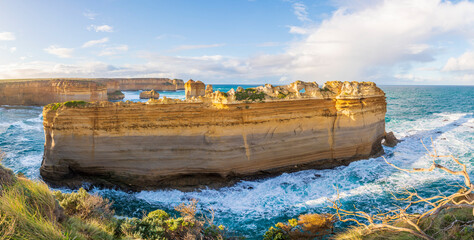 Photograph of rock formations and interesting scenery at Loch Ard Gorge in Port Campbell National...