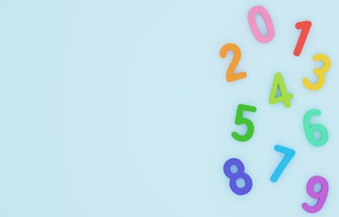 3D背景素材_数字_水色