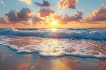 Crédence de cuisine en verre imprimé Coucher de soleil sur la plage beautiful tropical sunset on ocean beach professional photography