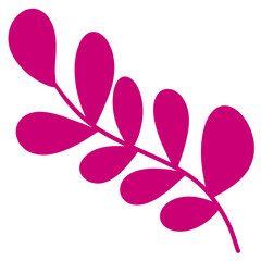 Vector illustration of pink leaves