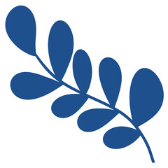 Dark blue leaf vector illustration