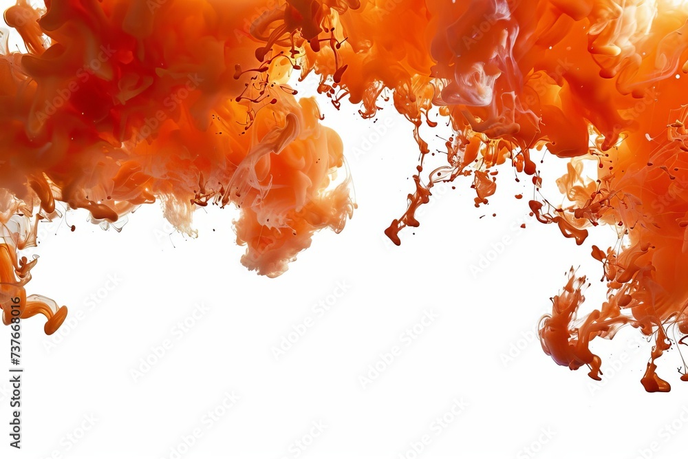 Poster an explosion border frames the composition isolated against a white background. this dynamic and pow