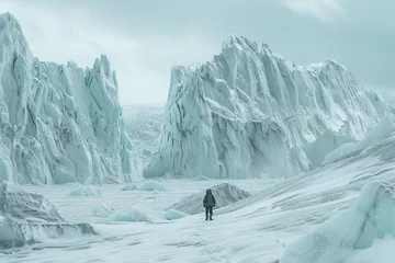 Foto auf Acrylglas Hellblau Arctic exploration Icy landscapes Frozen nature Polar adventure Glacial beauty Cold wilderness