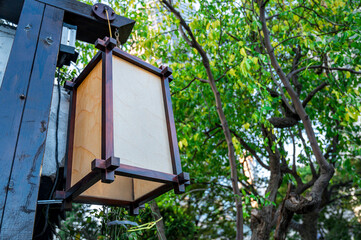 old fashioned street lamp post