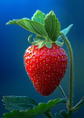 Close Up of Strawberry on Plant