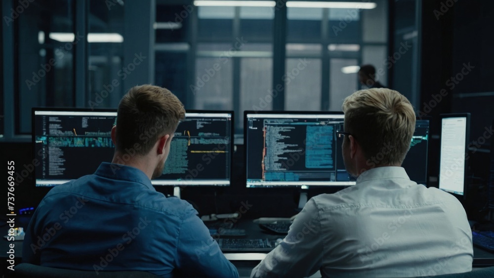 Poster a group of it specialists write software code for their client