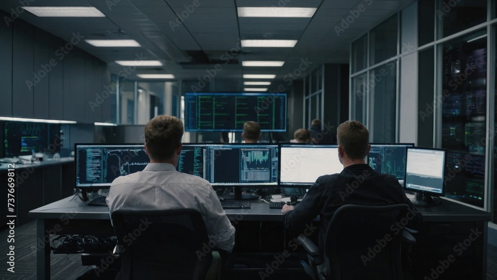 Poster a group of it specialists write software code for their client