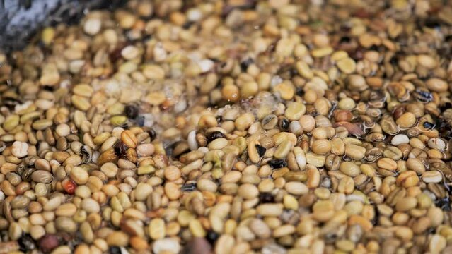 Wash coffee green bean after peeled coffee.