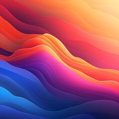 Flowing Waves Soft Silk Texture in Blue and Pink Illustration