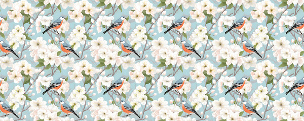 beautiful spring focused pattern wallpaper with flowers