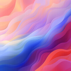 Flowing Waves Soft Silk Texture in Blue and Pink Illustration