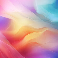 Flowing Waves Soft Silk Texture in Blue and Pink Illustration