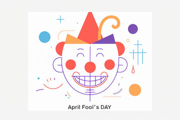 Joker logo, April Fools Poster design background - generative ai