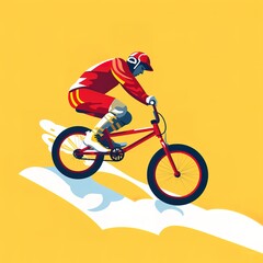 illustration of a person cycling