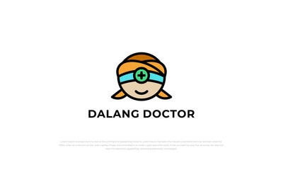 pictogram logo combination dalang and doctor