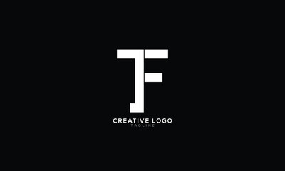 TF Abstract initial monogram letter alphabet logo design