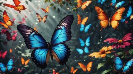 Butterfly on flower, Butterfly wallpaper, Butterflies are flying on flowers and it is a natural background