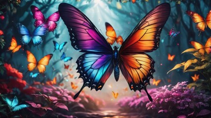 Butterfly on flower, Butterfly wallpaper, Butterflies are flying on flowers and it is a natural background