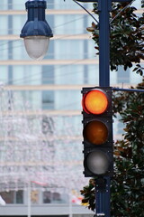Close-up traffic light