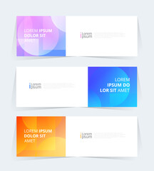 Geometric banner design with Vector presentation template.