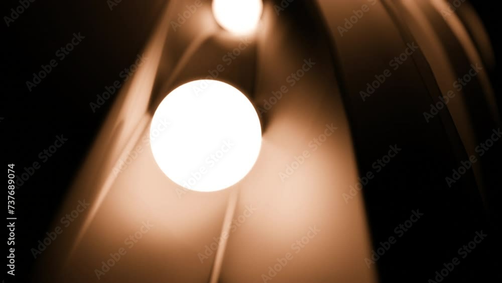 Poster moving glowing 3d balls. design. 3d balls glow and roll on track. animation with 3d balls glowing in