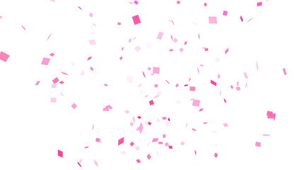 Background material with dancing pink confetti　ピンク色の紙吹雪が舞う背景素材 - obrazy, fototapety, plakaty