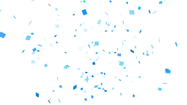 Background material with dancing blue confetti   ブルーの紙吹雪が舞う背景素材