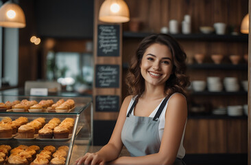 female baker in bakery