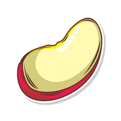 Apple fruit  doodle hand draw  vector illustration