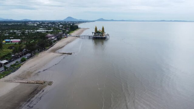 The floating mosque or Ziyadatul Abrar mosque is in Pagatan, Tanah bumbu district, South Kalimantan