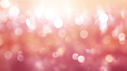 Abstract Pink Glittering Circle Backdrop with Blurred Lights, Sparkling Background for Valentine's...