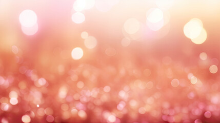 Abstract Pink Glittering Circle Backdrop with Blurred Lights, Sparkling Background for Valentine's...