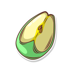 Apple fruit  doodle hand draw  vector illustration