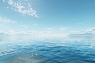 Obraz premium Salt Lake with Smooth Surface and Blue Sky Reflection