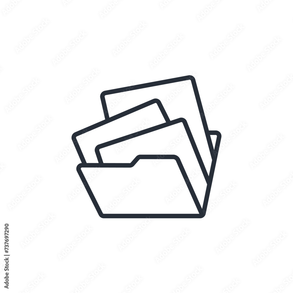 Poster archive icon. vector.editable stroke.linear style sign for use web design,logo.symbol illustration.