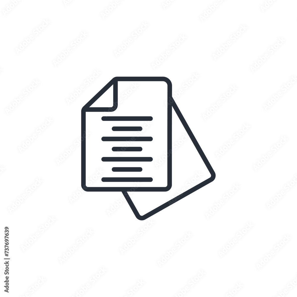 Poster document icon. vector.editable stroke.linear style sign for use web design,logo.symbol illustration.